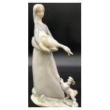 Lladro Girl With Goose & Dog Figurine #4866