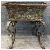 Hammered Metal Paw Foot Planter