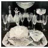 Vintage Crystal & Glass Stemware, Bells & More