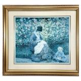 Claude Monet, Camille Monet & Child Framed Art