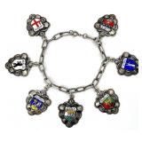 Sterling Silver European Travel Charm Bracelet