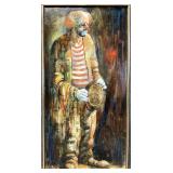 Jack Hammond Hobo Clown Mixed Media Painting