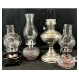 Vintage Oil Lamps Including Aladdin