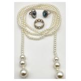 Jewelry - Costume Rings & Pearl Style Necklace