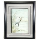 Ann Holloway S/N Blue Herron Art Print