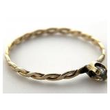 14K Gold & Diamond Braided Child