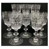 8 Hawkes American Brilliant Birr Wine Glasses