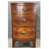 Mahogany Bow Front Nightstand