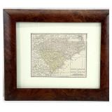 North Carolina & South Carolina Framed Map Print