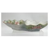 Hand Painted Floral Porcelain Oval Dish