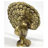 Antique English Brass Peacock Figure