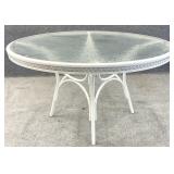 Lloyd Flanders Glass Top Patio Table