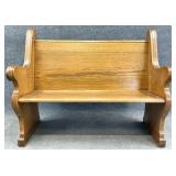 Vintage Four Foot Oak Pew