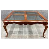 Cherry Glass Insert Coffee Table