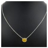 Sterling Silver Baltic Amber Necklace