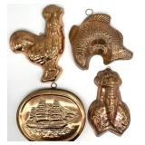 4pc Copper Mold Wall Hangings