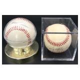 2 Vintage Autographed Baseballs