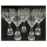 5 Holmegaard Princess White Wine Glasses