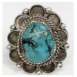 Native American? Sterling Silver Turquoise Ring
