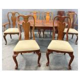 Cherry Queen Anne Table & 6 Chairs