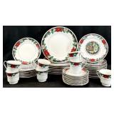 Vtg Tienshan Deck The Halls Christmas China