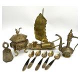 Vintage Asian Brass Incense Burner & More