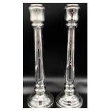 Pair 17 ' Tall Mercury Glass Candlesticks