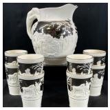 9pc Wedgwood D'Ye Ken John Peel Pitcher &