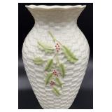 Belleek Ireland Enchanted Holly 8 ' Vase