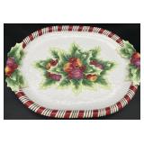 Fitz & Floyd Peppermint Teddy 19 ' Oval Serving