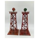 Lionel 394 Floodlight Tower Set of 2 - No Box
