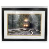 Framed Image of Train Rounding Curve