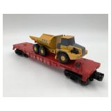 Lionel 6821 Flat Car w/John Deere Dump Truck