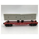 Lionel 6825 Red Flat Car Trailers