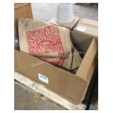 1 LOT HOLIDAY BURLAP SACKS