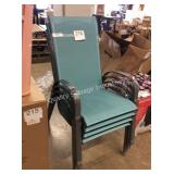 1 LOT 4 STACKING CHAIRS