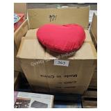25ct red heart pillows