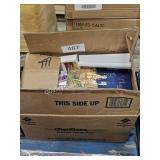 box of assorted books