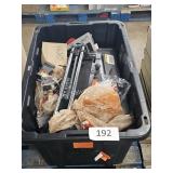 tote of assorted hardware