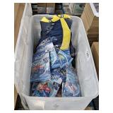 tote of assorted pool floats/life vests