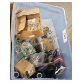 tote of misc merchandise