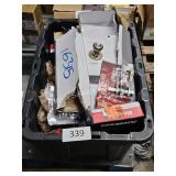tote of assorted hardware