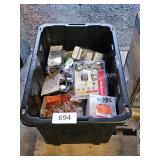 tote of assorted hardware