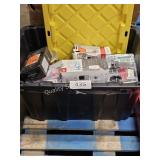 tote of assorted hardware