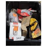 tote of assorted hardware