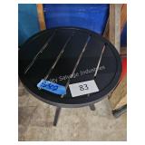 small metal black patio table