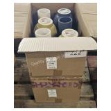 2-6ct assorted color ceramic vases