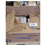 box of assorted books