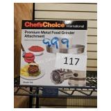chefï¿½s choice metal food grinder attachment