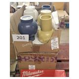2-6ct assorted color ceramic vases